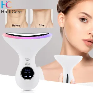 Massager Neck Face Dispositivo de belleza Máquina de levantamiento facial EMS Compresa caliente Hot Chin Remover Termano de masaje de cuidado de la piel para el cuidado de la piel