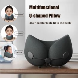 Massager Nieuw proteerbaar USHaped Memory Foam -kussen voor nekbescherming Cervicale ondersteuning Dut -kussen Ergonomische massageskussens