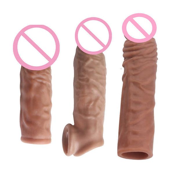 Masajeador funda para pene extensor agrandamiento consolador potenciador cubierta adultosextoys para hombres Pene retraso pene erótico tienda masculina 18