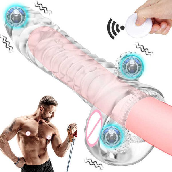 Masajeador funda para pene vibrador dilatador masculino anillo inalámbrico para pene bomba vibradora suministros eróticos para adultos herramienta para hombres