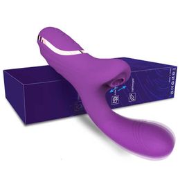 Gode vibrateur puissant pour femmes, masseur, succion clitoridienne, léchage de langue, stimulateur de Clitoris, produits pour adultes de 18 ans