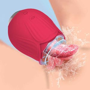 Massager Krachtige Rose Zuigen Vibrator Vrouwelijke voor Vrouwen Clit Clitoris Sucker Stimulator Orale Tong Likken Goederen Volwassenen 18