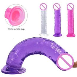 Massager realistische dildo met zuignap Enorme Jelly-dildo's voor vrouw mannen nep grote penis anale buttplug erotische winkel