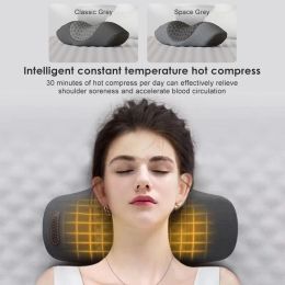 Masajeador almohada de masaje de cuello recargable 3 modos almohada vibrante calentada