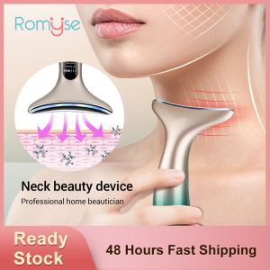 Massager Romyse EMS Microcesante Cosco Dispositivo de belleza Belleza Massorger LED REJUENTA REJUENTA La piel Levante Hine Anti Wrinkle Double Chin