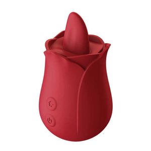 Massager Rose Tong Likken Vibrator Vrouwen g-spot Tepelstimulatie Volwassen vibrerende siliconen clitorisvibrators voor