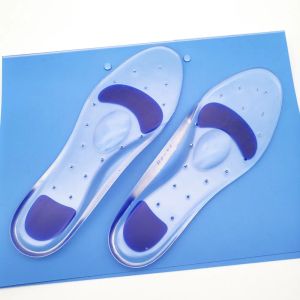 Masseur en silicone gel orthopédique semelles femelles chaussures talons hauts arcs plats de support de support inserts de massage transparent semelle intérieure semelle