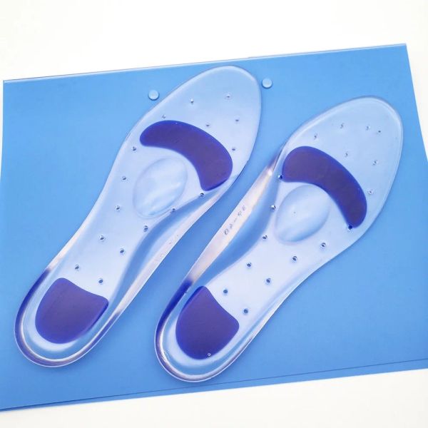 Masseur en silicone gel orthopédique semelles femelles chaussures talons hauts arcs plats de support de support inserts de massage transparent semelle intérieure semelle