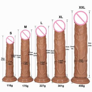 Masseur doux Double couche en Silicone, grand gode réaliste, faux pénis Long, Plug Anal, pour adultes, femmes et hommes, Massage vaginal et Anal