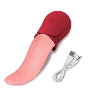 Masseur doux réaliste léchage langue Rose vibrateurs pour femmes g Spot mamelons vagin Stimulation clitoridienne adulte femme