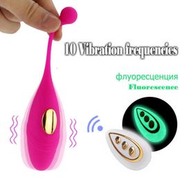 Masseur Usb télécommande vibrateur 10 Modes sans fil vibration charge culotte balles vibrantes g Spot stimulateur adulte Clitoris