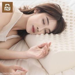 Massager Youpin 8h Natuurlijk latex massageskussen Z3 spa Slapende cervicale massage Gezondheid nek kussen gebonden hoofd slaapverzorging kussensloop