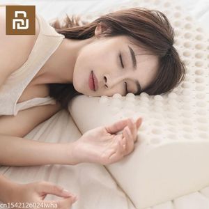 Masajeador yoepin 8h almohada de masaje de látex natural z3 spa para dormir masaje cervical salud almohada de almohada de cuidado del sueño