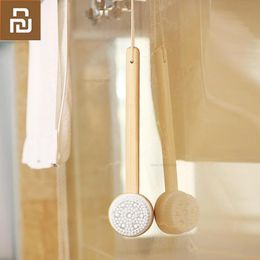 Masseur YouPin Body Bath Brush Brush double 2in1 Massage en silicone Brosse de salle de bain Back Exfoliation Spa Lanyard Douche longue poignée