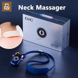 Massager YouPin Gic Portable Neck Massager Tientallen+EMS dubbele puls cervicale Hot Compress Massager Bluetooth Applet Control voor telefoon