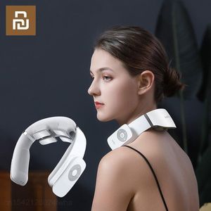 Masseur YouPin Jeeback G3 Electric Wireles Wireless Neck Masser Soulagez la douleur du cou outils de massage cervical Tens Pulse 4 Vibrateur de chauffage de tête