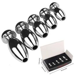 Massagers Sex Toy Massageur 5pcs Set en acier inoxydable Cathéter urétral plug bouchon métallique Sound Men Masturbation Dilator Sex Toys