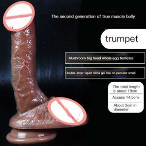 masseurSex toy masseur sexuel énorme gode réaliste pénis en Silicone doux et flexible avec ventouse pour les femmes Masturbation Gay Strapon CockYQJH 4JK6I