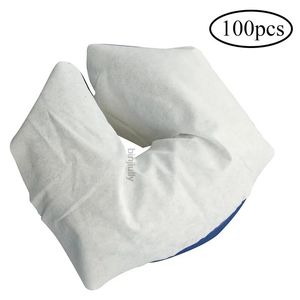 Oreillers de massage pour le cou 100 pièces couverture de berceau de visage non tissé jetable appui-tête oreiller de massage couverture de berceau de visage couvertures de repos de visage non collantes douces 230927