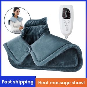 Massaging nek kussens en schouderverwarmingskussens elektrische massage verlicht pijn 6 instellingen machine wasbaar 230412