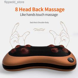 Oreillers de massage cervical Shiatsu Massage cou dos taille corps électrique multifonctionnel oreiller de massage 8 têtes masseur voiture maison coussin 10 jours Q231124
