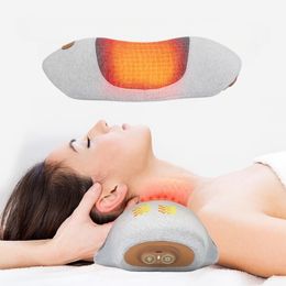 Nekkussen masseren Chiropractie Nektractiekussen Verwarming Vibrerende stimulator voor nek Ontspant Cervicale wervelkolom Pijnverlichting Reisslaapkussen 230828