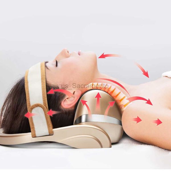 Masajeado de almohadillas para almohadillas de carga eléctrica masajeador de vértebra cervicales Cuercha de almohada de almohada de almohada de cuello de tracción de cuello de cuello Relájate Masabraer 240323