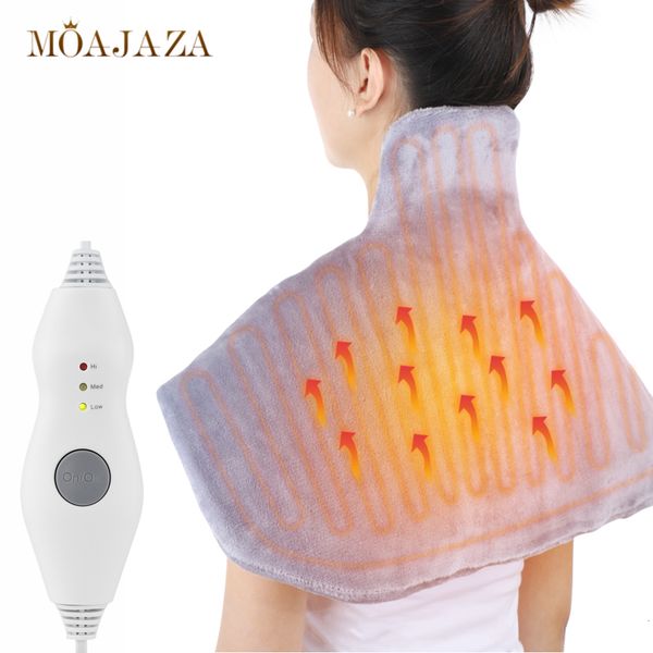 Masajeador de cuello Pillowws Almohadilla térmica eléctrica para aliviar el dolor de espalda Hombro Calentamiento de pies Estera con control Lavable a máquina Manta para mantener caliente en invierno 230918