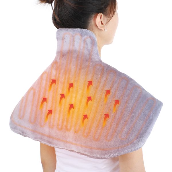 Oreiller de massage pour le cou, coussin chauffant électrique pour soulager les douleurs du dos, châle d'épaule, thérapie thermique, couverture thermique d'hiver 230412