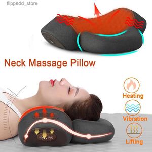 Masajeador de cuello Pillowws Masaje de cuello eléctrico Almohada Cervical Ortopédica Almohada para dormir Espalda y cuello Masajeador Vibración Compresa caliente Alivio del dolor Q231123