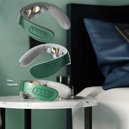 Oreillers de massage pour le cou Masseur de cou électrique Instrument de massage multifonctionnel portable de la colonne cervicale avec voix intelligente et soins de santé à compresse chaude 240322