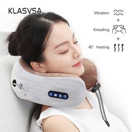Masajeador de almohadillas para almohadillas de cuello eléctrico almohada en forma de U en forma de U multifuncional masajeador de hombro portátil masaje de relajación para automóvil al aire libre G240529