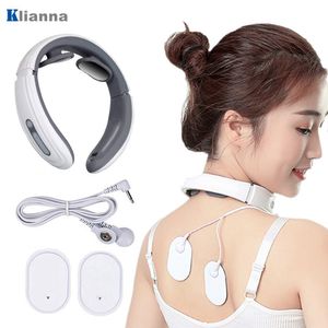 Massage Neck Pillowws Masseur électrique pour le cou Thérapie par impulsions magnétiques à basse fréquence Vertèbre cervicale Physiothérapie Soulagement de la douleur Soins de santé Relaxation 230327