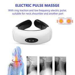 Massaggio del collo Pillowws Impulso elettrico Massaggiatore per la schiena Intelligente Vertebra cervicale Impulso Massaggio Agopuntura Terapia magnetica Sollievo Strumenti per il dolore 230602