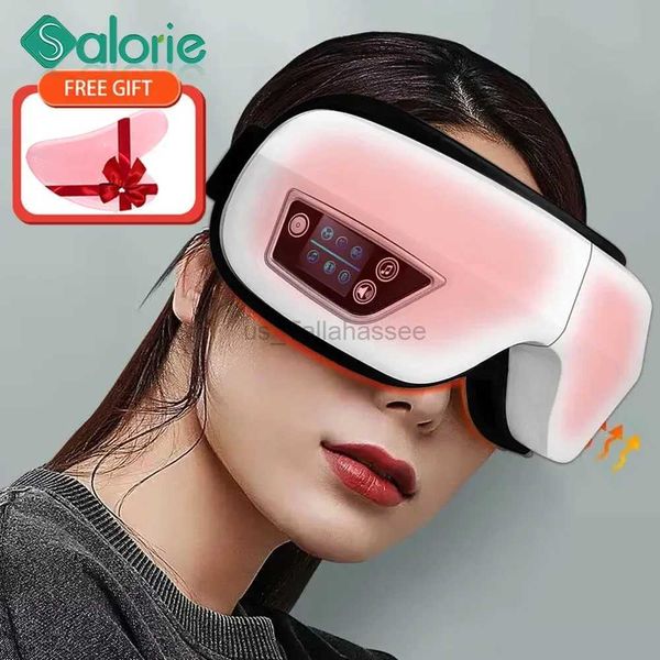 Oreillers de massage pour le cou, instrument de Massage des yeux, masseur de cou, lunettes intelligentes, Bluetooth, pressothérapie, chauffage, acupression chaude, Vibration, Anti-cernes 240322