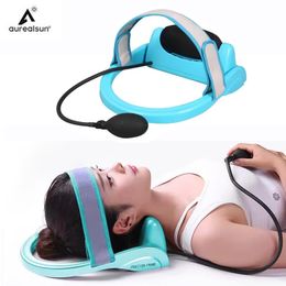 Masajeador de cuello Almohadas Llenas de aire Masajeador de cuello Cuidado de la salud Cervical Tractor Almohada Tracción Postura Bomba Relajación Vértebra Ortopédico Estiramiento masaje 230920