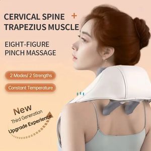 Massaging Neck Pillowws Multi-functional U-shaped Simulation Human Kneading Clip Massage Cape Cervical Spine Massager Shoulder Back Massager 231214