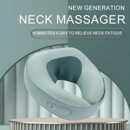 Nekkussen masseren Nekmassageapparaat Rugmassageapparaat voor verlichting van nekpijn Opblaasbaar schoudermassageapparaat met oplaadbaar en draadloos kussen voor op reis 231031