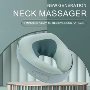 Oreillers de massage pour le cou, masseur de dos pour soulager la douleur au cou, masseur d'épaule gonflable avec oreiller rechargeable et sans fil pour voyage 231031