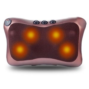 Masajeador de cuello Pillowws Masajeador de cuello Coche Hogar Cervical Shiatsu Masaje Cuello Espalda Cintura Cuerpo Eléctrico Multifuncional Masaje Almohada Cojín 230211