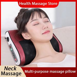Oreillers de massage pour le cou Masseur de cou Oreiller de massage électrique Appareil d'oreiller de massage multifonctionnel Appareil de massage pour la santé du cou Oreiller de relaxation Masseur 231218