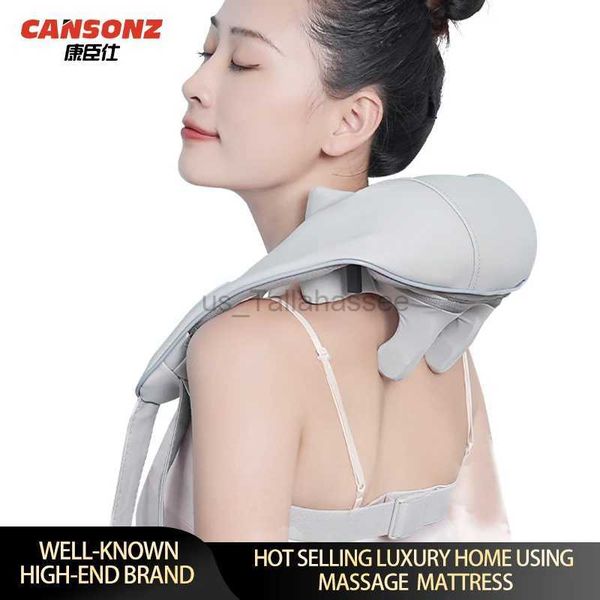 Masajeador de cuello Pillowws Nuevo amasamiento Shiatsu Masaje chal Quiropráctico Masajeador de espalda para cuello Hombro Alivio del dolor Calefacción Masajeador de cuello Massagem 240322