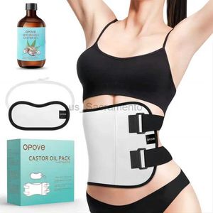 Massaging nek kussens opove ricinusoliepakket wrap met ricinusolie herbruikbare pads kit voor lever detox fibroïden schildklier nek wasbaar body massage gereedschap 240323