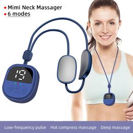 Massager Neck Pillowws Pendentif Neck Massager Basse Fréquence 9 Niveaux pour Cou Bras Jambe Épaule Masseur Outils de Soins de Santé Appareil de Relaxation Portable 230327