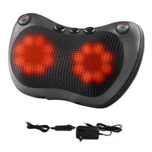 Massaging Neck Pillowws Relaxation Massage Pillow Vibrator Electric Neck Shoulder Back Heating Kneading Infrared therapy head Massage Pillow 230227