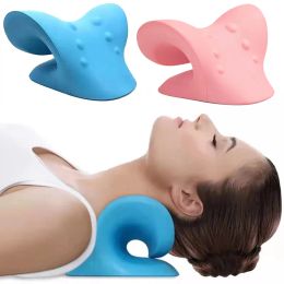 Oreiller de massage pour le cou, civière d'épaule, défrisant, dispositif de Traction chiropratique cervicale, oreiller pour soulager la douleur, alignement de la colonne vertébrale, masseur ZZ