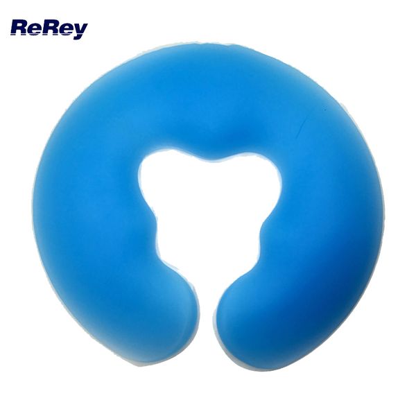 Oreiller de massage pour le cou en forme de U Coussin de spa en silicone de grande taille pour massage du corps Soins de santé Lit de beauté Confortable Grand oreiller en gel de silice avec trou pour le repos du visage 230614