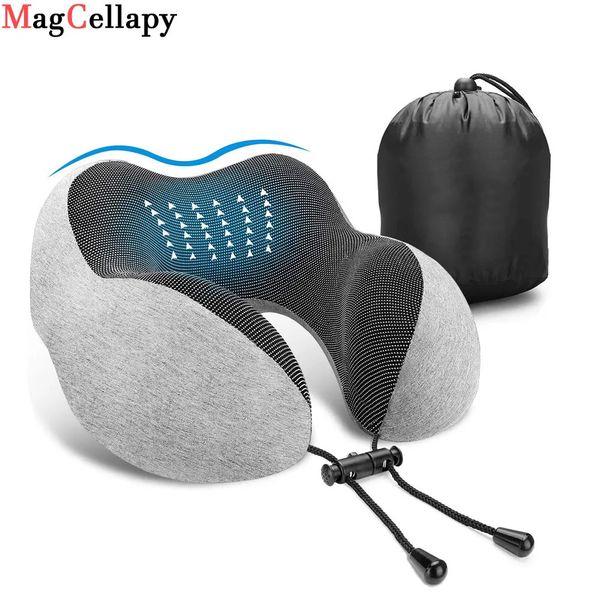 Masajeado de almohadillas para almohadillas en forma de U almohada de almohada de viajero Memoria de la memoria del cuello cervical almohadas del cuello para el automóvil