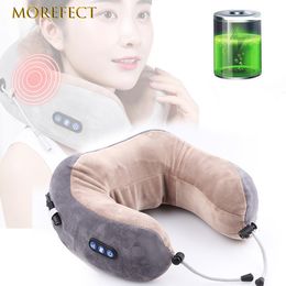 Oreiller de massage cervical en forme de U, oreiller multifonction pour épaules, vertèbres cervicales, électrique, Portable, soins de santé, voyage, oreiller de massage 230826