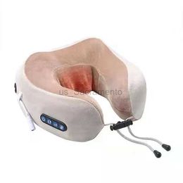 Oreillers de massage sans fil portables en forme de U Shiatsu pétrissage soulagement du cou Massage voyage voiture et maison oreiller de massage masseur rechargeable 240323